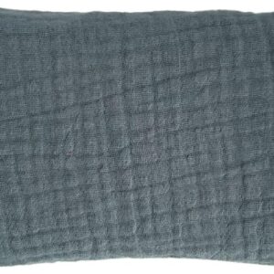 Unscented Eye Pillow – Soft & Soothing Gauze Cotton Filled with Flax Seed Weighted for Yoga Meditation Headache Relief Sleep Massage – Soothing Colors (Blue)