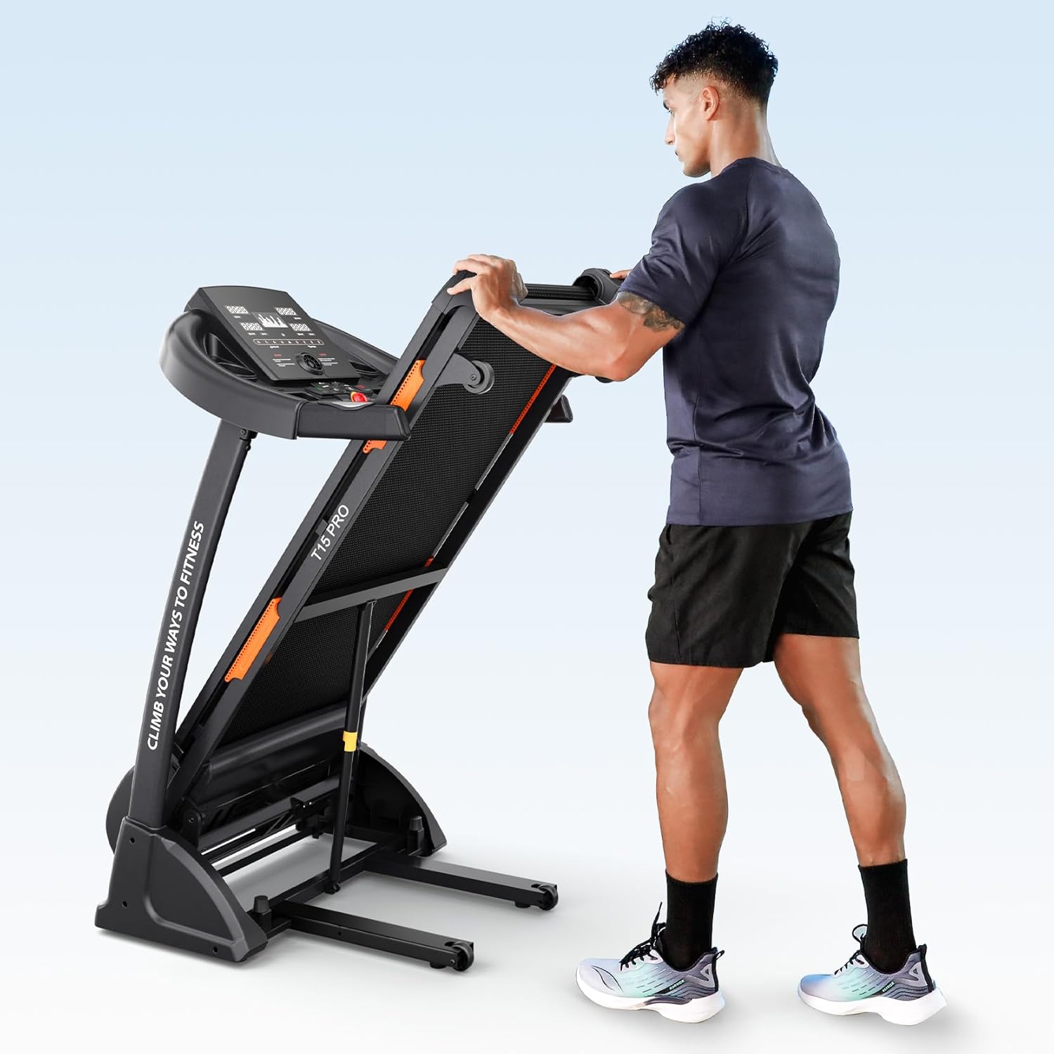 THERUN Incline Treadmill for Running and Walking, 300 lbs Weight Capacity Folding Treadmill with 0-15% Auto Incline, Wide Belt, 3.5HP, App, Heart Rate - Image 7