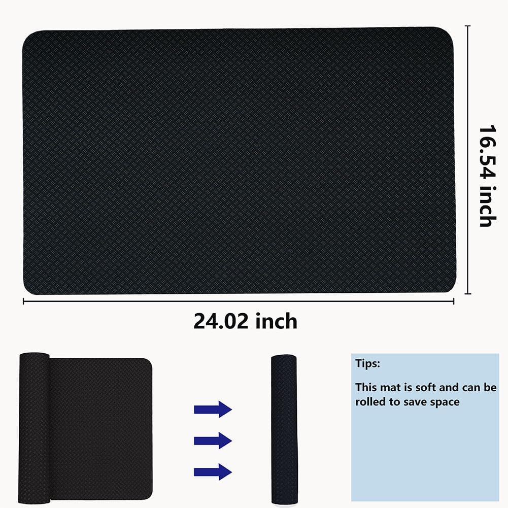 Double-Sided Non Slip Mat for Stepper Exercise Machine & Under Desk Mini Elliptical Exercise Equipment, Small Workout Floor Protection Mat for Seated Pedal Exerciser, Indoor Cycling Bike - Image 3