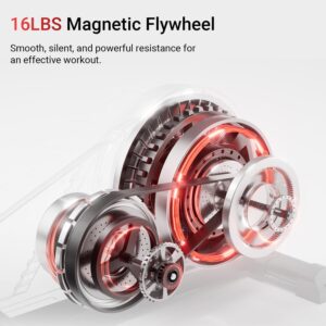 UMAY Elliptical Machine for Home, Elliptical Exercise Machine with 8 Levels Resistance & Pulse Rate Grips, Silent Magnetic Elliptical Trainer with 15.5″ Stride and LCD Monitor