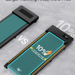 Under Desk Treadmill with Incline, Mini Walking Pad, Treadmills for Home Office, Portable Lightweight Walking Treadmills with Wheel