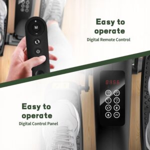 Under Desk Elliptical, Portable Seated Elliptical Exercise Machine, with Touch Screen Control Panel and Remote Control for Home or Office Use. Bluetooth Connectivity Enabled.