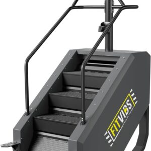 Fitvids Stair Stepper Machine, Commercial Grade Stair Climber with 15 Resistance Levels, Continuous Stair Stepping Machine for Cardio and Lower Body Workouts, LED Screen, Exercise Machine for Home Gym