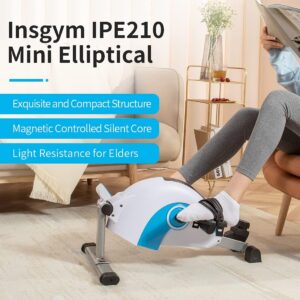 Under Desk Mini Pedal Exerciser for Arm & Leg Workout, Portable Compact Exercise Bike with Adjustable Resistance & LCD Display
