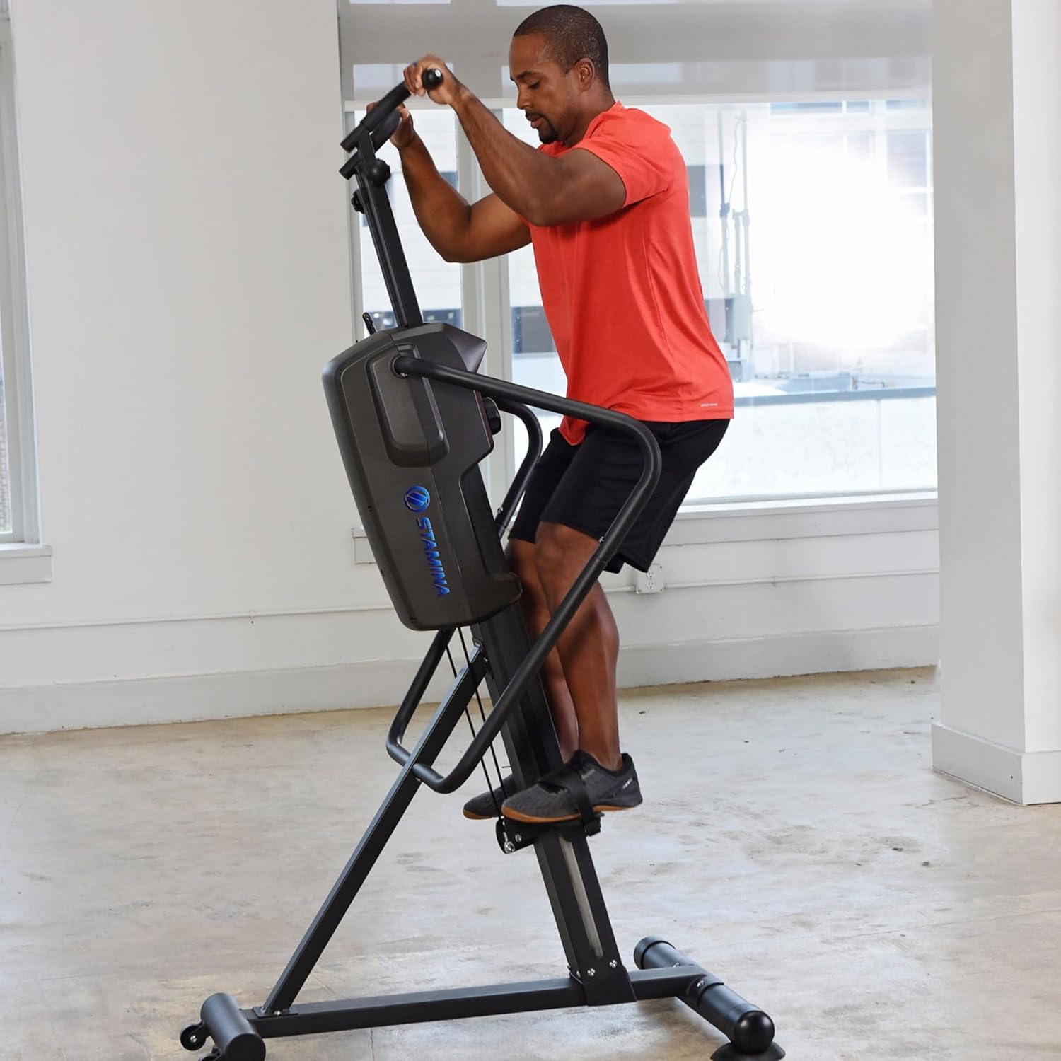 Stamina Products Cardio Climber Home Workout Fitness Exercise Machine with Smart Coaching, LCD Monitor, And Wheels for Easy Storage - Image 5