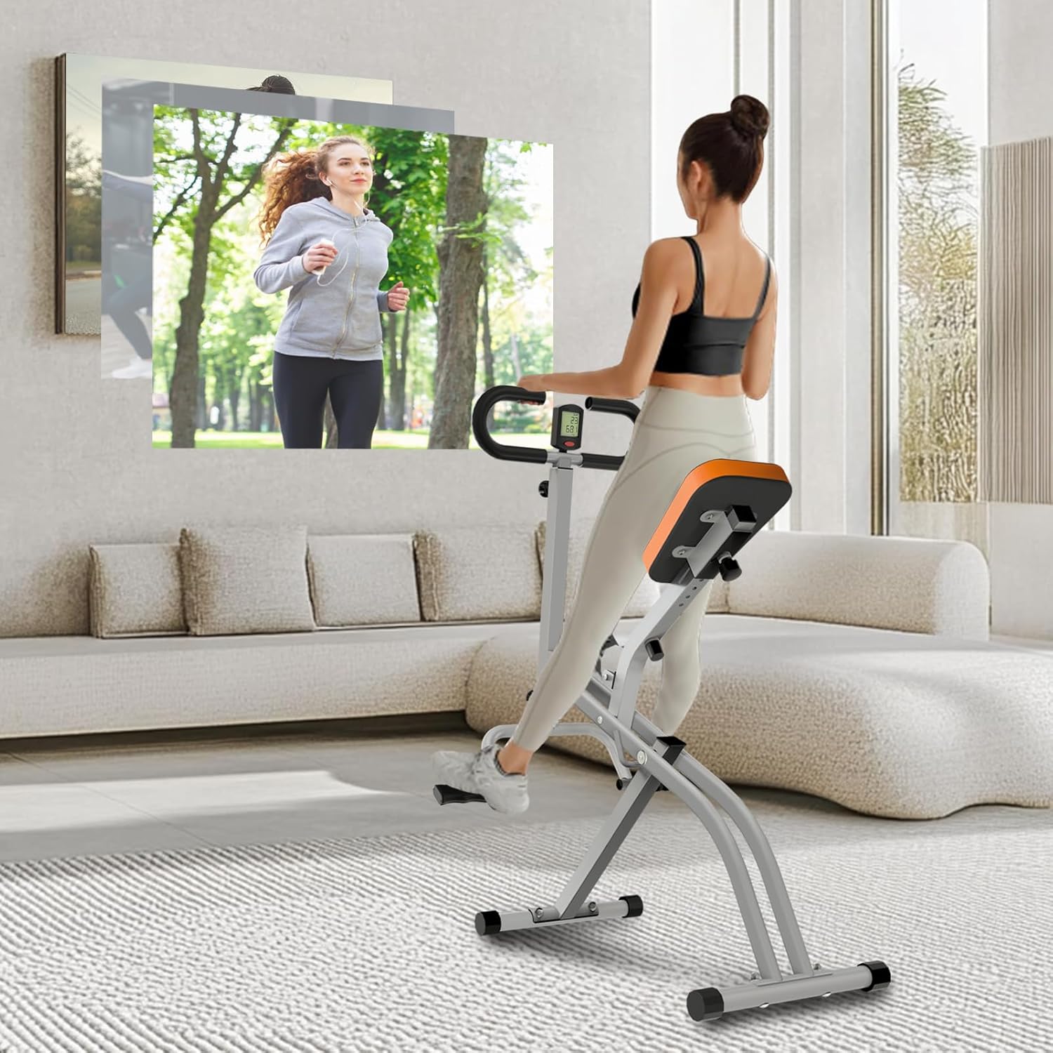 Squat Machine for Home, Squat Assist Trainer with Adjustable Resistance, Foldable Rowing Machine, LCD Display, Exercise Trainer with 265LBS Capacity for Glutes Legs Workout - Image 6