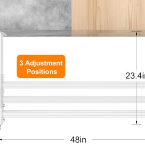 Ceiling Mounted Pull Up Bar, Heavy Duty 700 LBS Multi Grip Pull Up Bars, 16″/24″ Rafter Chin Up Bar, Ceiling Joist for Garage/Gym/Basement with Comfortable Grip & Round Anchors, Easy to Install,White