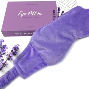 Weighted Lavender Eye Mask for Sleeping, Relaxation, Meditation & Self-Care – Aromatherapy Lavender Eye Pillow – Calming Spa Gift for Women, Men, Mom, Dad