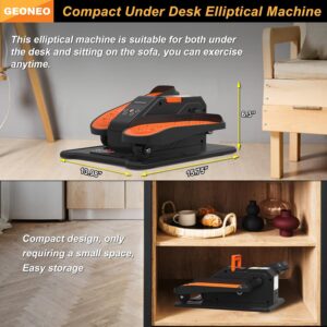 Under Desk Elliptical Machine, Electric Elliptical Exerciser for Senior, Quiet & Portable Seated Pedal Exerciser with Remote Control, Manual & Auto Mode, 12 Adjustable Speeds