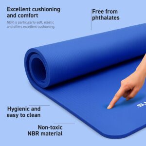 Yoga Mat Premium Non Slip Thick – Extra Comfortable Exercise Mat for Home Workouts, Pilates, Stretching & Gym – Cushioned NBR Foam, Gym Mat with Strap, for Women & Men