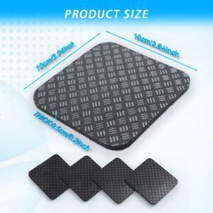 Anti-Slip Equipment Mats for Under Desk Pedal Exerciser 4 Pack 4″ x 4″ x 0.2″ Double-Sided Silicone Pads Durable Floor Protectors for Elliptical Machines Leg Exercisers Treadmills