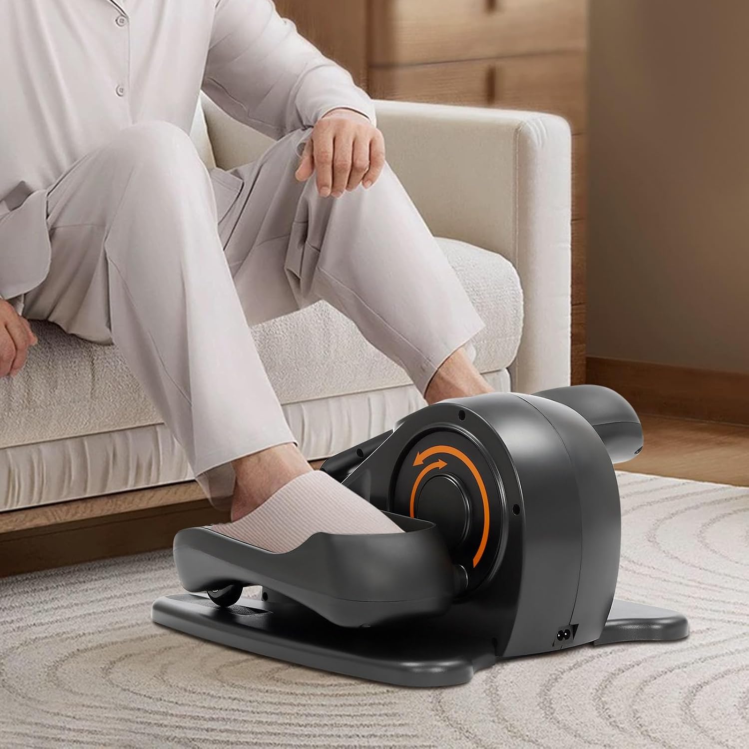 Under Desk Elliptical Machine, Electric Seated Leg Exerciser, Under Desk Elliptical Machine and Foot Pedal Exerciser, Auto & Manual Modes for Home & Office - Image 5