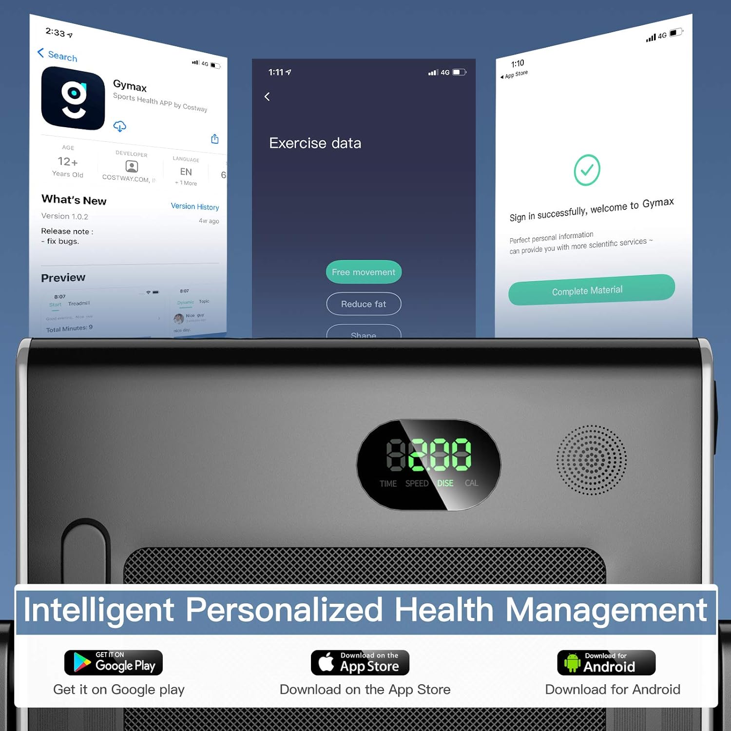 Goplus 2 in 1 Folding Treadmill, 2.25HP Superfit Under Desk Electric Treadmill, Installation-Free with Remote Control, APP Control and LED Display, Walking Jogging for Home Office - Image 5