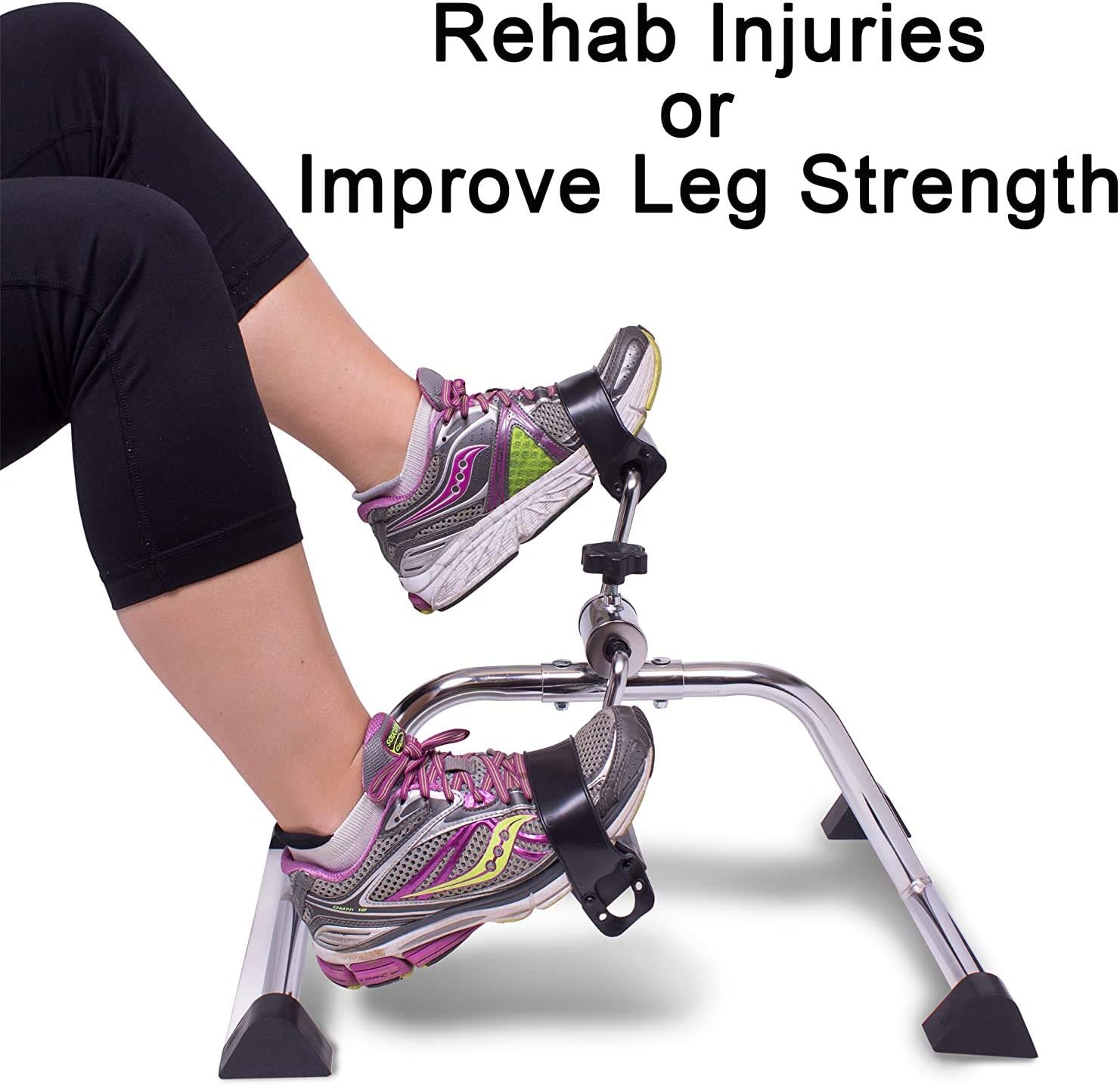 Carex Under Desk Pedal Exerciser - Compact Exercise Equipment for Arms and Legs - Great for Elderly, Seniors, Disabled or Office Use - Image 2