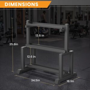 VOPEAK 1100LB Capacity Dumbbell Rack – 3-Tier Heavy Duty Weight Rack & Dumbbell Stand for Home Gym, Adjustable Storage Organizer for Dumbbells, Kettlebells, Space-Saving Weight Stand-(Rack Only)