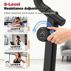 Magnetic Stair Stepper for Home,Vertical Climber Adjustable Resistance Up to 77LBS,Folding Compact Cardio Stair Climber with 350LBS Weight Capacity,19”Extended Stride