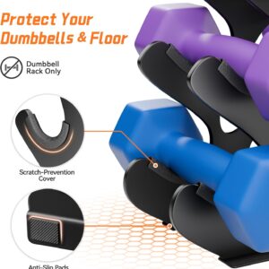 5-Tier | 4-Tier | 3-Tier Dumbbell Rack Only for Home Gym Women Dumbbell Holder with Handle Weight Racks For Free Weights Dumbbell Tower (Dumbbells Not Included)