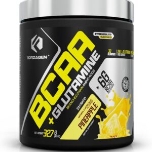 Forzagen BCAAS Amino Acids Powder with Glutamine BCAA Powder, Branched Chain Amino Acids Supplements Powder, BCAA Lean Energy Pre Workout – Post Workout Muscle Recovery Powder, 30 Servings