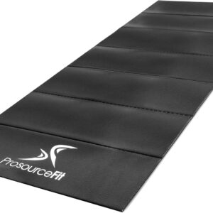 ProsourceFit Treadmill & Exercise Equipment Mats, Folding (7’L x 3’W x ¼”T) High Density PVC Floor Protector