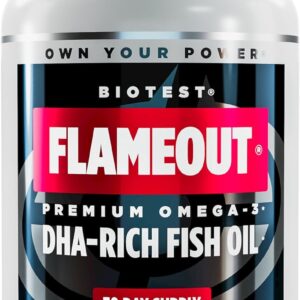 Biotest Flameout DHA-Rich Fish Oil – 4200 mg Omega-3 – Pharmaceutical Grade DHA & EPA – 90 Softgels (30 Day Supply)