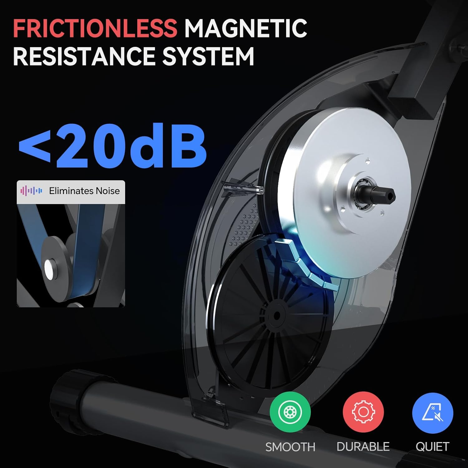 Indoor Exercise Bike for Seniors, 5 IN 1 Foldable Stationary Bike with 16-Level Magnetic Resistance and Tri-Position Ride, 300LBS Capacity, 5.5 LBS Flywheel, for Home Workout 817 Black - Image 7