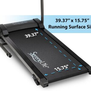 SereneLife Folding Treadmill Exercise Running Machine – Electric Motorized Running Exercise Equipment