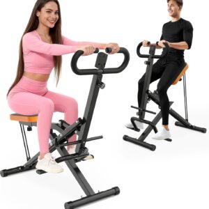 Squat Machine for Home – Exercise Machine with Adjustable Resistance Bands Row-N-Ride Squat Assist Trainer for Glutes & Ab Back Legs Workout