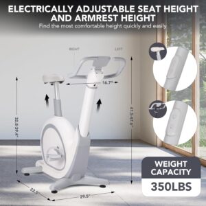 Exercise Bike,Smart Fitness Bike with 36 Levels Magnetic Resistance & 350LBS Weight Capacity,Personalized Training,LED Display & Comfortable Seat Cushion,Smart APP,for Home Gym