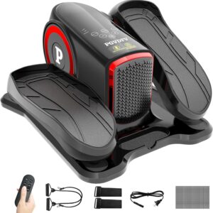 Under Desk Elliptical Machine, Elliptical Leg Exerciser with Bluetooth Speaker, 12 Adjustable Speeds, Auto & Manual Modes, Remote Control & LCD Touchscreen Ideal for Seniors