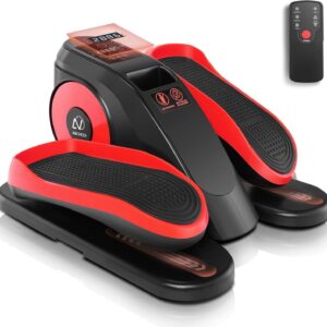 ANCHEER Under Desk Elliptical, Ellipse Leg Exerciser for Seniors Fully Assembled , Electric Seated Pedal Exerciser with Remote Control & 12 Adjustable Speed/Resistance