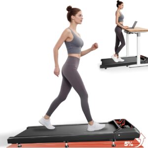Walking Pad with Incline, Portable Under Desk Treadmill for Home Office, 2.5 HP Quiet Compact Walking Machine with Remote & LED Display,Speed/Time/Distance/Calories