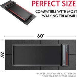 Walking Pad Mat 26 x 60, 1/4 Thick Floor Mat for Under Desk Treadmill for Carpet & Hardwood, Shock Absorption Protector for Small Mini Treadmill, Waterproof & Anti-Slip, Heavy-Duty