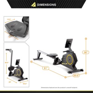 CIRCUIT FITNESS Circuit Fitness Deluxe Foldable Magnetic Rowing Machine