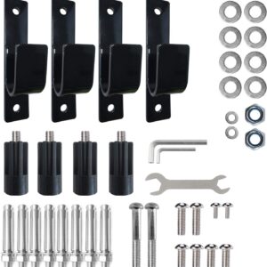 4 Pack of Wall Mounted iron hook with multiple types of screws for Wall Mounted Pull Up Bar Chin Up bar station For indoor and outdoor