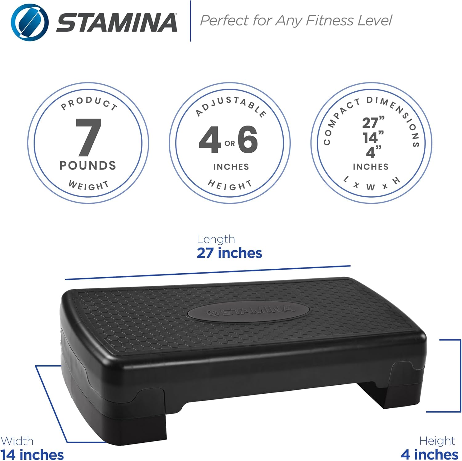 Stamina Aerobic Step with Portable and Lightweight Construction for Fitness, Sports, and Outdoor and Indoor Recreation - Image 3