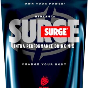 Biotest Surge – Clinical-Dose Intra-Workout, 15 Servings – 25g HBCD, 6g Citrulline Malate, 5g L-Leucine (Fermented), 2.5g Betaine, 340mg Sodium – Berry