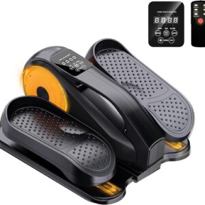Under Desk Elliptical Machine, Ellipse Leg Exerciser While Sitting for Seniors Adults, Quiet & Portable Fully Assembled Foot Pedal Exerciser at Home with Remote Control, Exclusive Office Silent Mode