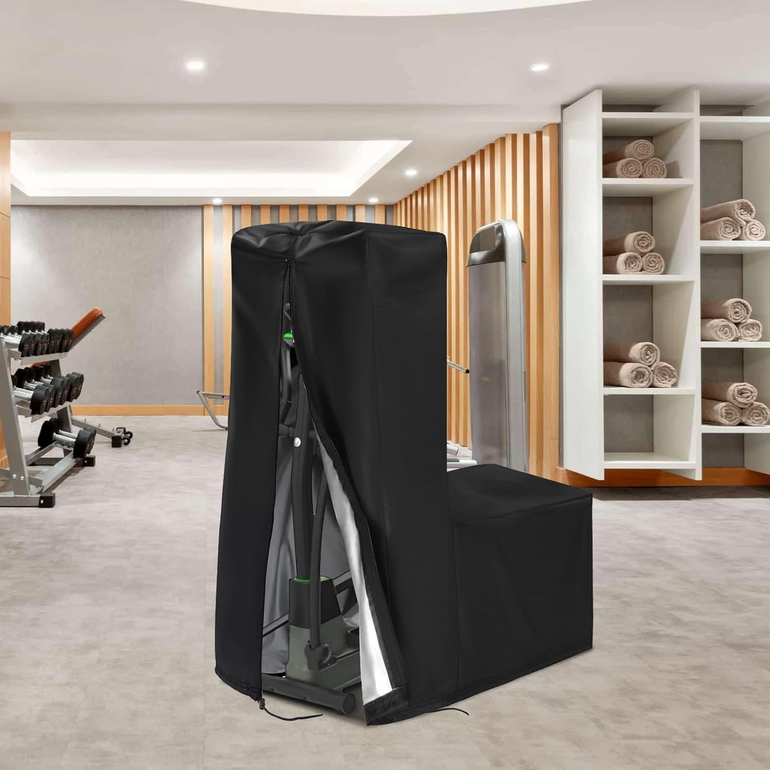 Elliptical Cover Elliptical Exercise Machine Cover for Indoor & Outdoor Home Elliptical Fitness Machine Protective Cover Waterproof & Dustproof Black - Image 8