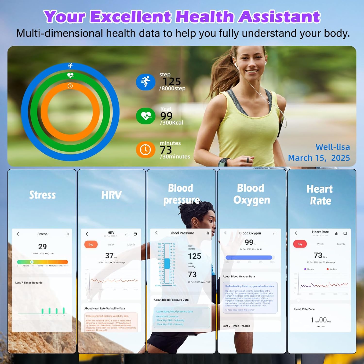 Smart Ring for Women and Men – Fitness & Health Smart Ring with Heart Rate and Sleep Tracking – Waterproof Activity & Wellness Ring Compatible with iPhone and Android - Image 3