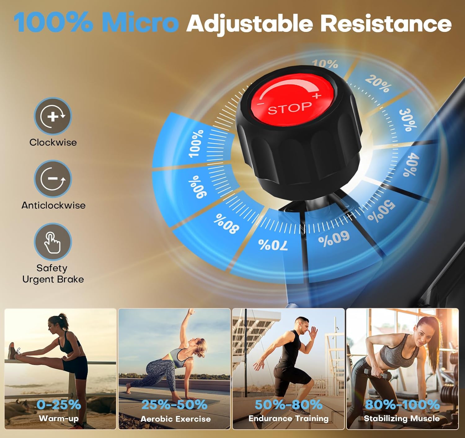 Exercise Bike, CHAOKE Quiet Magnetic Resistance 300LB Capacity Stationary Bike for Home with App Compatible, Indoor Bike with Comfortable Seat and Digital Display - Image 5