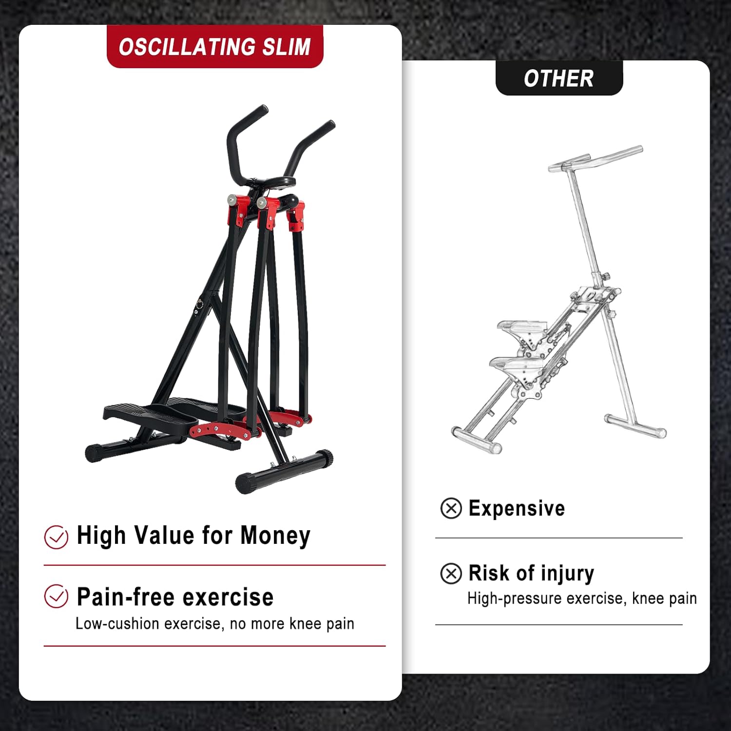 Air Walker Exercise Machine,Cardio Cross Trainer Glider for Home Exercise,Foldable Full Body Workout Equipment,Suitable for Small Spaces,350LBS Weight Capacity - Image 5
