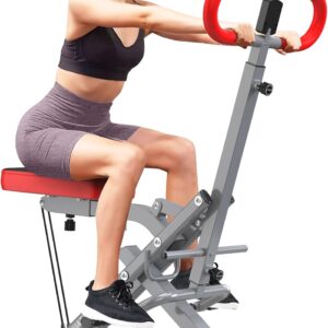 SogesPower Squat Machine for Home Gym, Squat Rowing Machine with Adjustable Resistance and Optional Full Motion, Squat Assist Trainer for Glutes & Legs Workout, Up to 330lbs