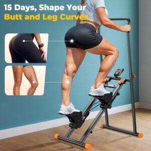 Niceday Stepper Machine, Stair Climber for Home with Extended 18IN Stride Length, Vertical Climber with Handlebar & Pedals, Foldable Climber Workout Machine, 300LBS Loading Capacity