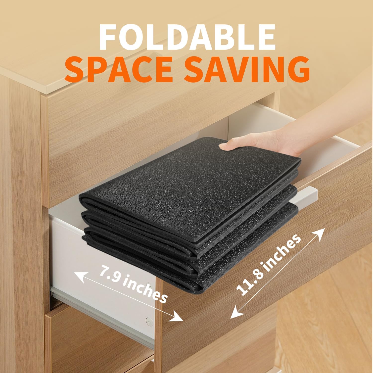 Walking Pad Mat for Carpet, Treamill Mat for Hardwood Floors, High Density, 1/4 Thickness, Folable, Floor Protection for Bike, Elliptical, Treadmill - Image 4