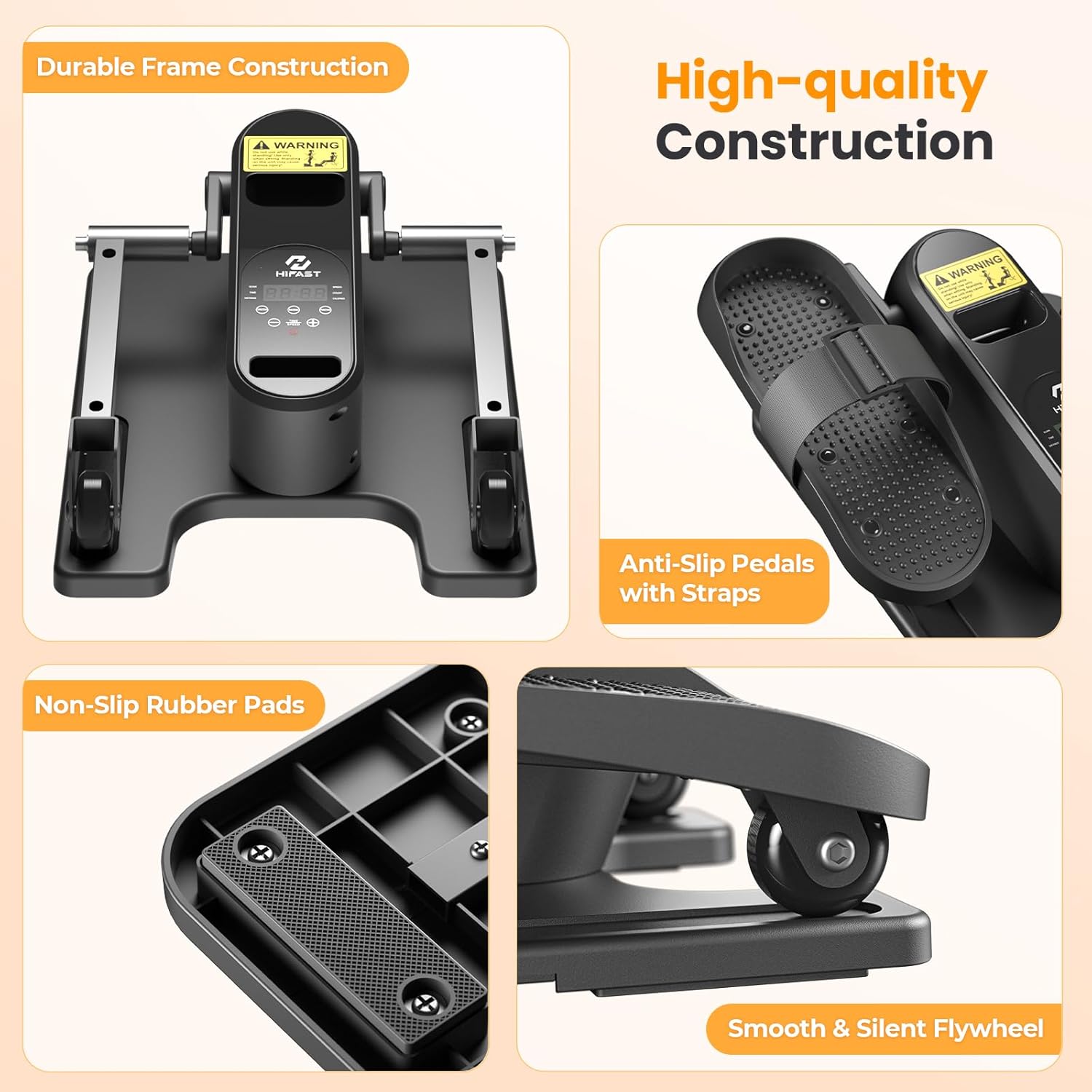 Under Desk Elliptical Machine, Ellipse Leg Exerciser as Seen on TV for Seniors with Remote Control & 12 Manual & Auto Mode, Low-Impact Quiet Portable Electric Seated Pedal Exerciser for Home Office - Image 7
