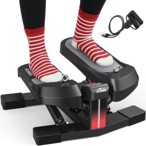FLYBIRD Stair Stepper Machine with Resistance Bands for Home Workout, 350 LBS Capacity Twisting Stepper for Cardio, Legs, HIPS & Glutes, Fitness Equipment for Men and Women