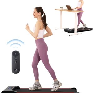 Walking Pad Under Desk Treadmill, Portable Mini Treadmill for Home/Office/Small Spaces, 2.5HP Quiet Brushless Walking Jogging Machine with 265 lbs Weight Capacity, Remote & App Control