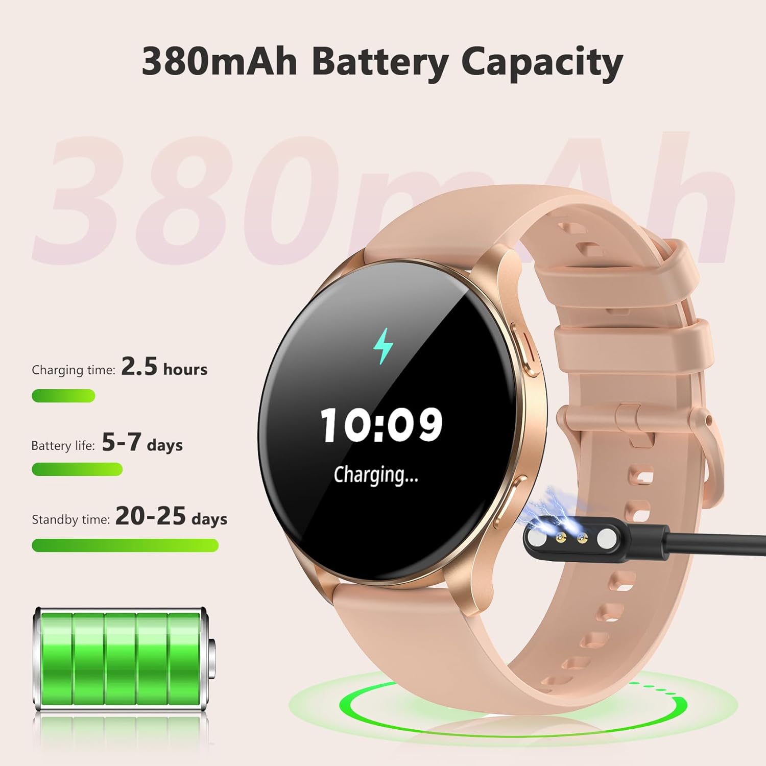 Blackview Smart Watch for Women(Make/Answer Calls), 1.43''AMOLED Touchscreen Fitness Tracker with 100+ Sports Modes, Heart Rate/SpO2/Sleep Monitor/2 Straps, Smartwatch for iPhone & Android - Image 7