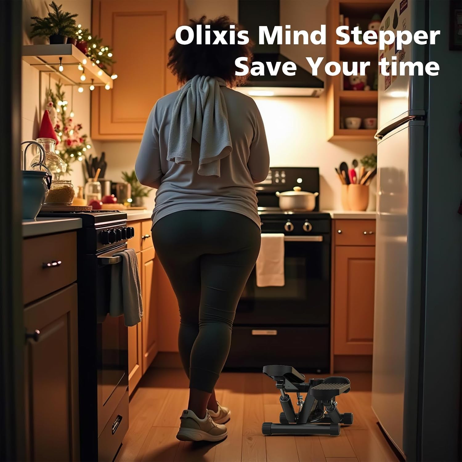 OLIXIS Steppers for Exercise at Home Workout Equipment, Mini Stepper Exercise Machine for Senior Citizens, Twist Stepper with Resistance Bands, Cardio Weight Loss Equipment Home Fitness - Image 8
