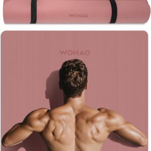 Extra Wide & Thick 8mm Yoga Mat, 72″x31.5″ Large Non Slip Exercise Mat, Premium POE Material for Superior Cushioning & Stability, with Strap for Home Gym, Pilates